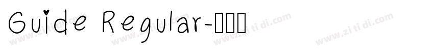 Guide Regular字体转换